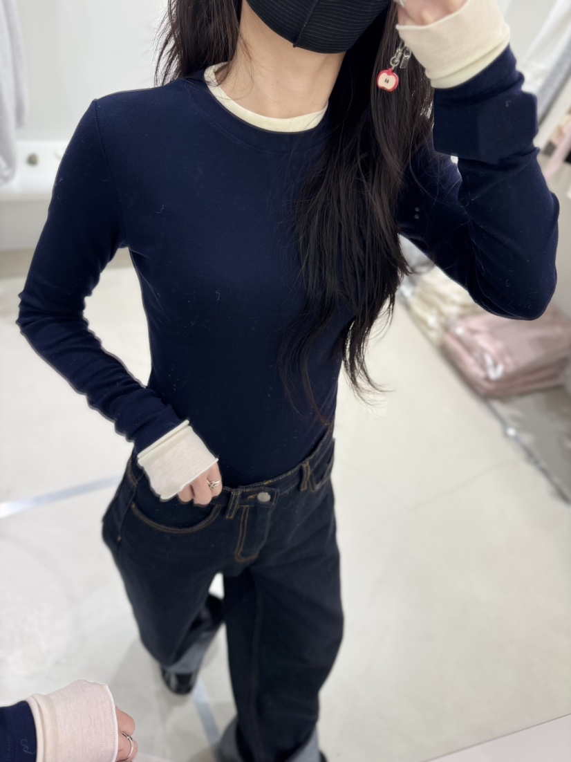 MELTED-P韓國代購女裝新款休閑職業時尚人氣26春夏長袖T恤MELTED-P長袖T恤