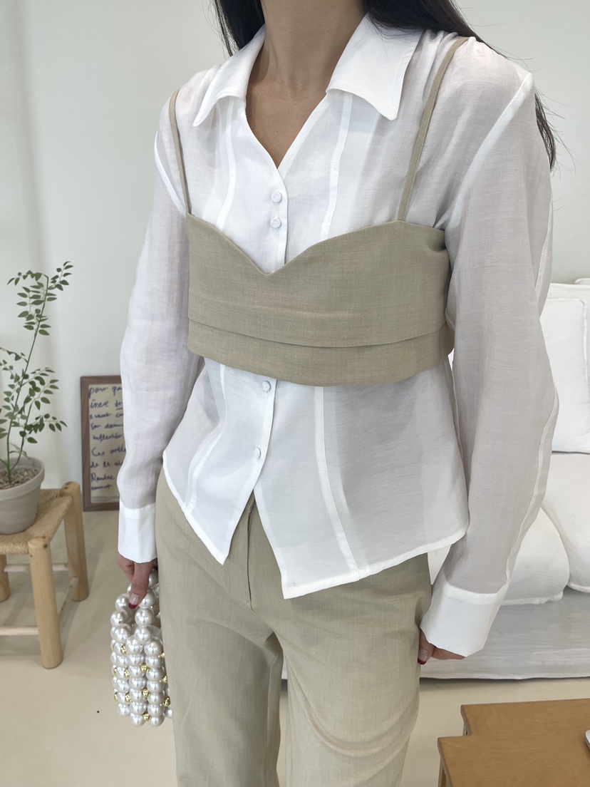 EDITION-P韓國代購女裝新品人氣推薦休閑熱賣襯衫蕾絲衫EDITION/CHAHEE襯衫/蕾絲衫