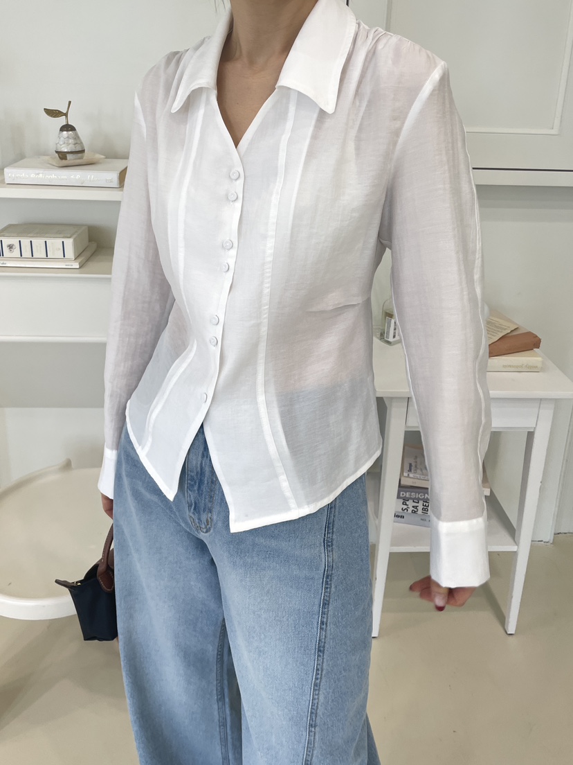 EDITION-P韓國代購女裝新品人氣推薦休閑熱賣襯衫蕾絲衫EDITION/CHAHEE襯衫/蕾絲衫