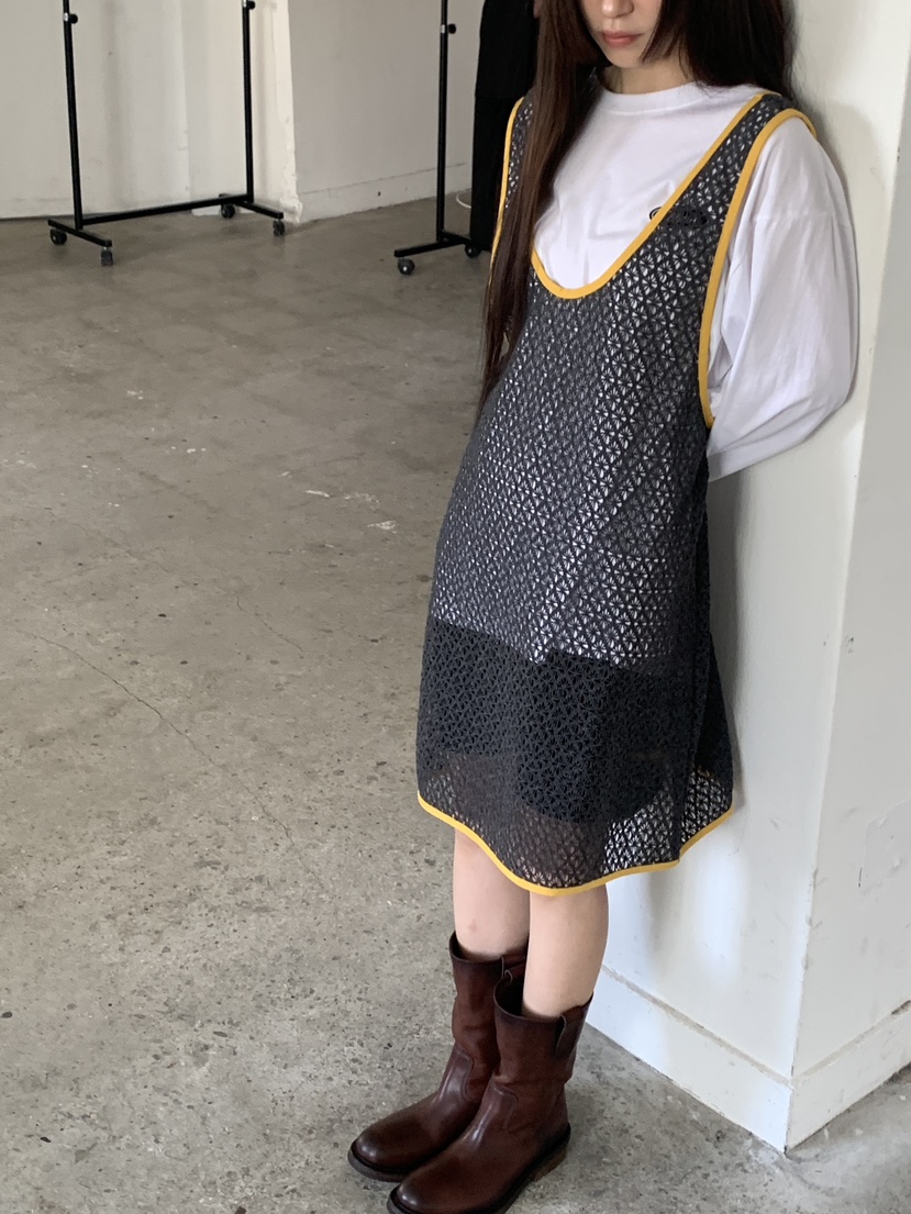 LOGARDEN東大門直郵女裝新款人氣連衣裙不含內搭鉤針編織LO GARDEN連衣裙