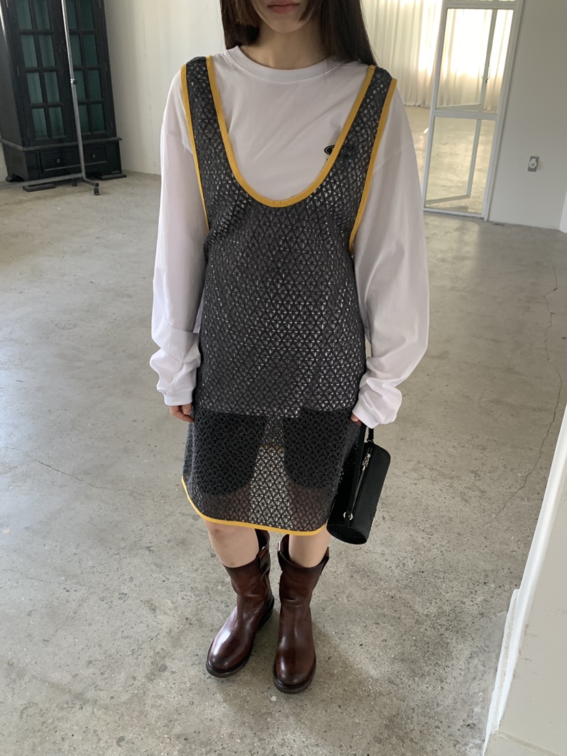 LOGARDEN東大門直郵女裝新款人氣連衣裙不含內搭鉤針編織LO GARDEN連衣裙