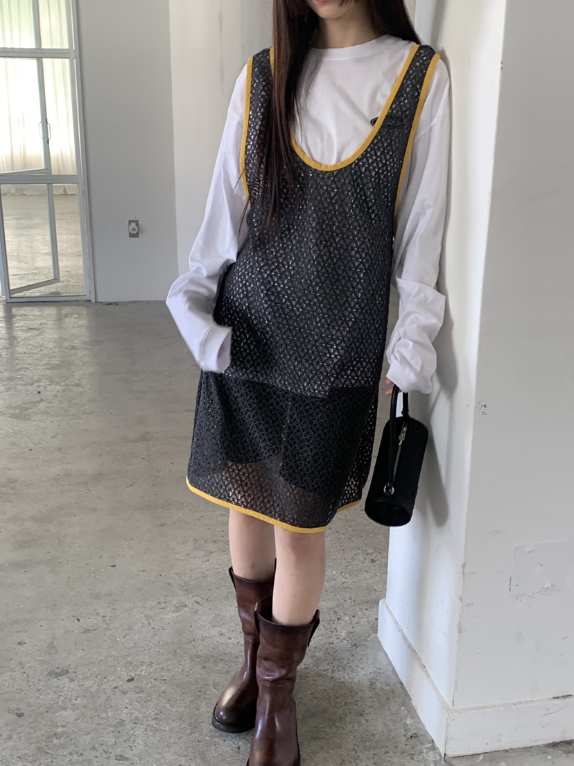 LOGARDEN東大門直郵女裝新款人氣連衣裙不含內搭鉤針編織LO GARDEN連衣裙圖色2