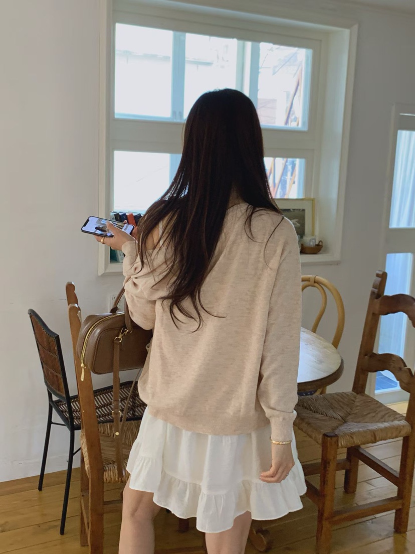 LA CREME東大門代購女裝新款26春夏推薦人氣休閑針織衫口袋LA CREME針織衫