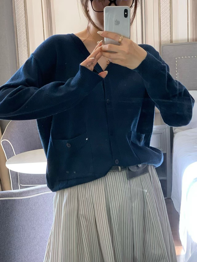 LA CREME東大門代購女裝新款26春夏推薦人氣休閑針織衫口袋LA CREME針織衫