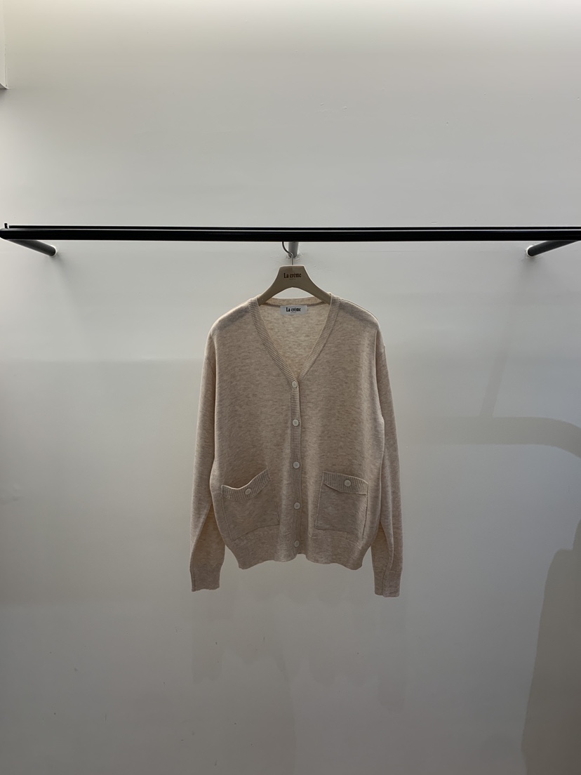 LA CREME東大門代購女裝新款26春夏推薦人氣休閑針織衫口袋LA CREME針織衫圖色1