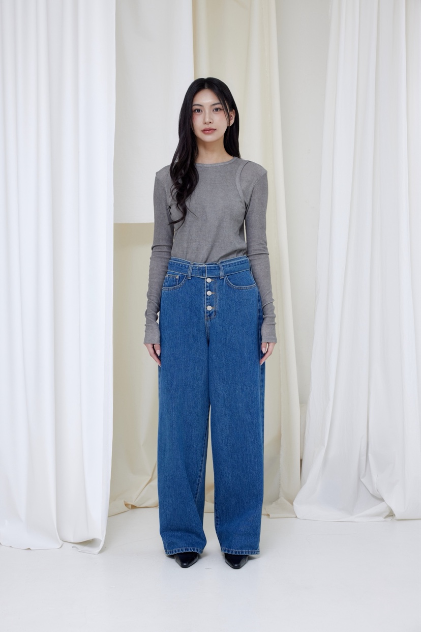 LE-PPL韓國直郵女裝新品職業熱賣人氣時尚26春夏休閑牛仔褲LE-PPL牛仔褲