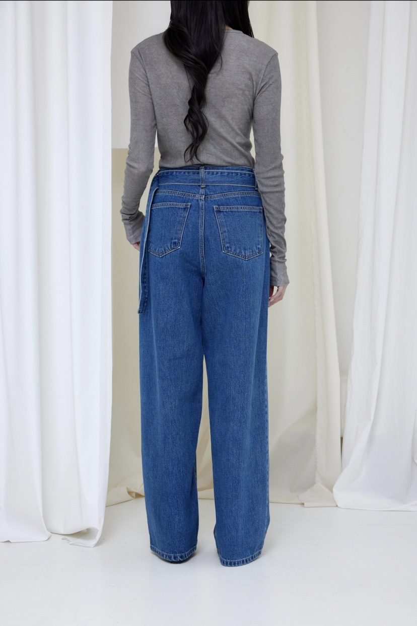 LE-PPL韓國直郵女裝新品職業熱賣人氣時尚26春夏休閑牛仔褲LE-PPL牛仔褲