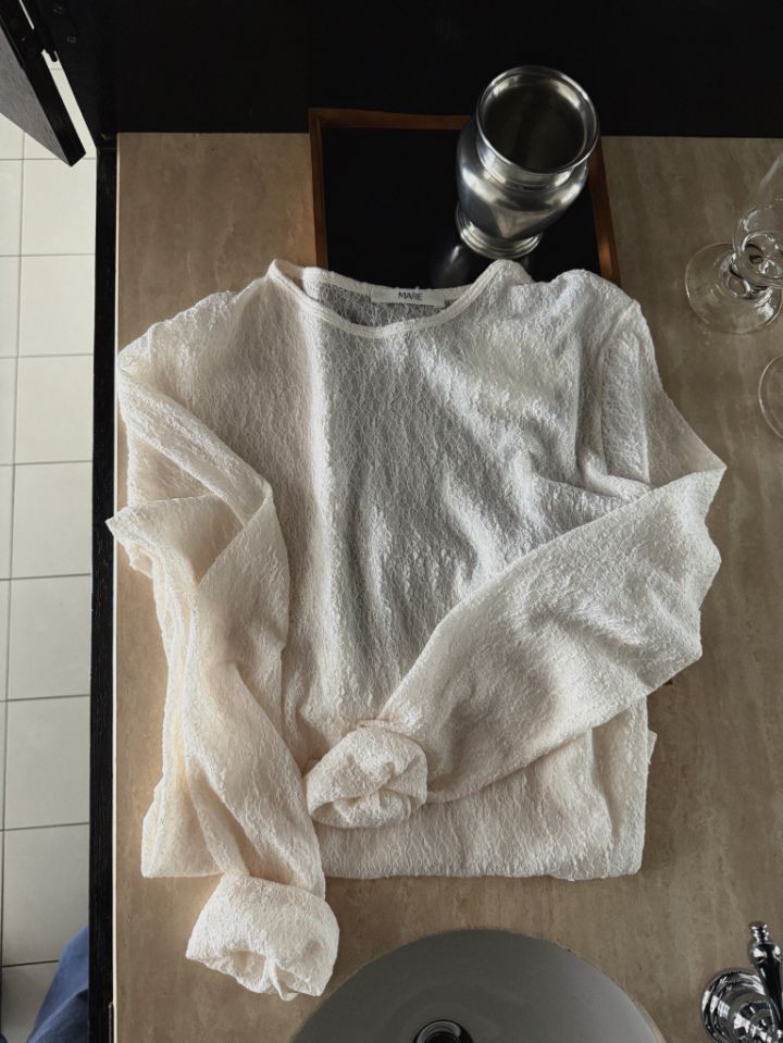 MARE東大門直郵女士新品26春夏人氣推薦真品休閑長袖T恤蕾絲MARE長袖T恤