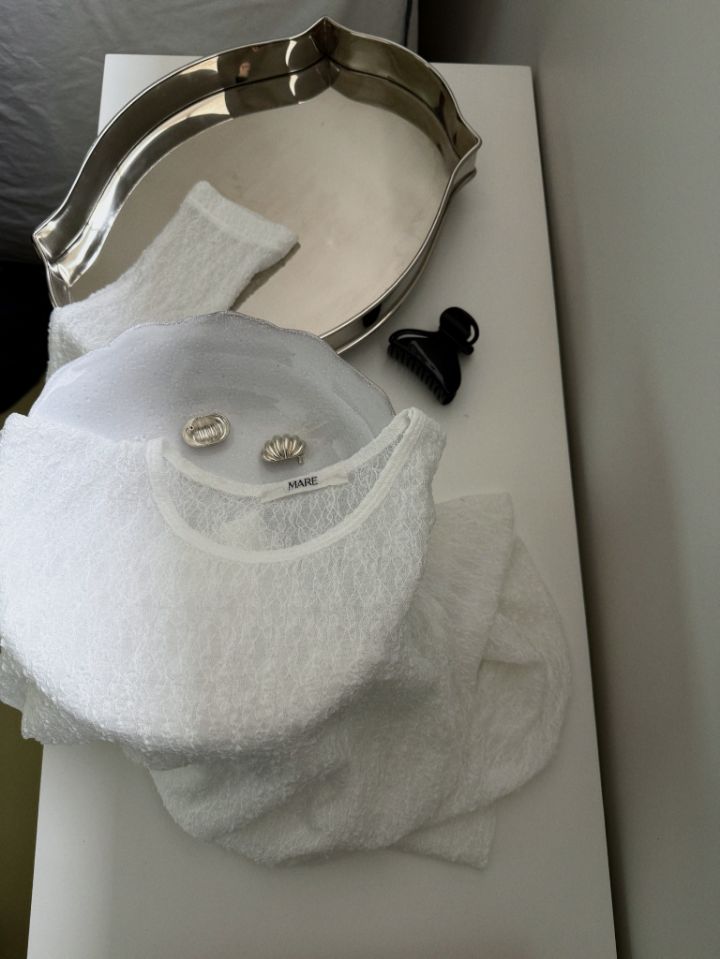 MARE東大門直郵女士新品26春夏人氣推薦真品休閑長袖T恤蕾絲MARE長袖T恤