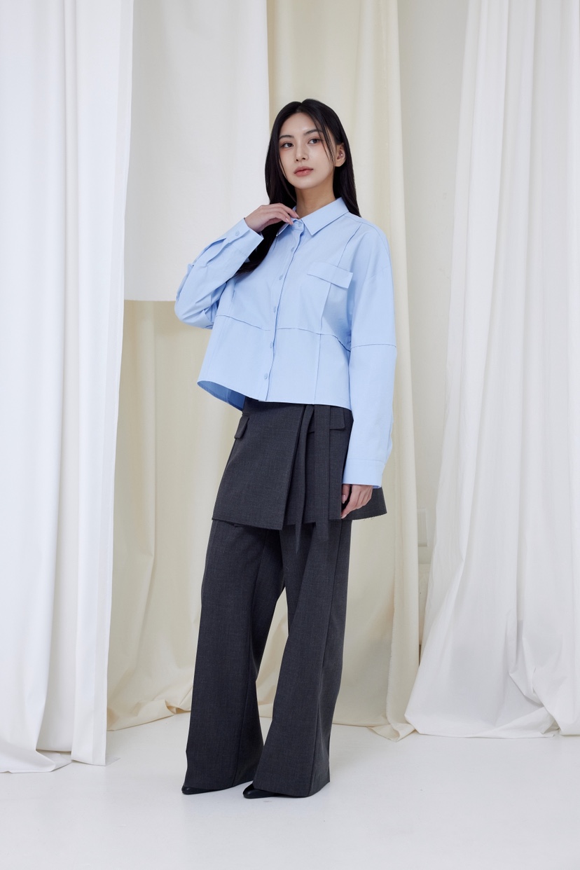 LE-PPL韓國直郵女士新品真品人氣熱賣休閑時尚襯衫蕾絲衫LE-PPL襯衫/蕾絲衫