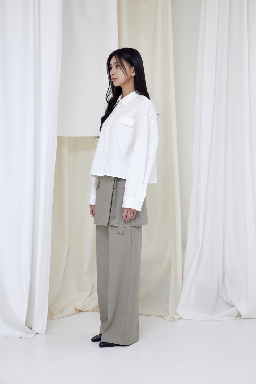 LE-PPL韓國直郵女士新品真品人氣熱賣休閑時尚襯衫蕾絲衫LE-PPL襯衫/蕾絲衫