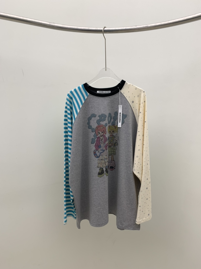 SEOLO東大門直郵女裝新款職業熱賣人氣休閑26春夏長袖T恤Seolo seoul長袖T恤圖色3