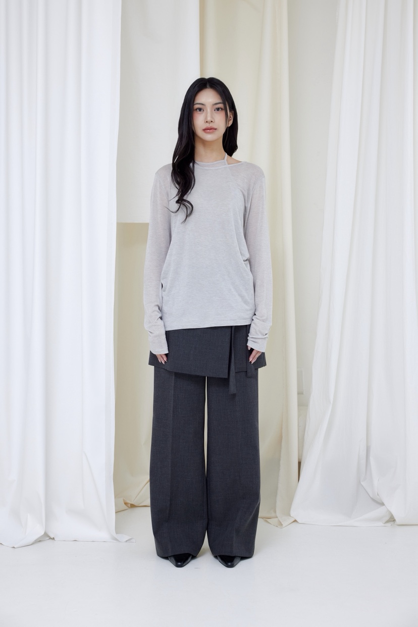 LE-PPL東大門代購女士新品推薦26春夏真品職業時尚長袖T恤LE-PPL長袖T恤