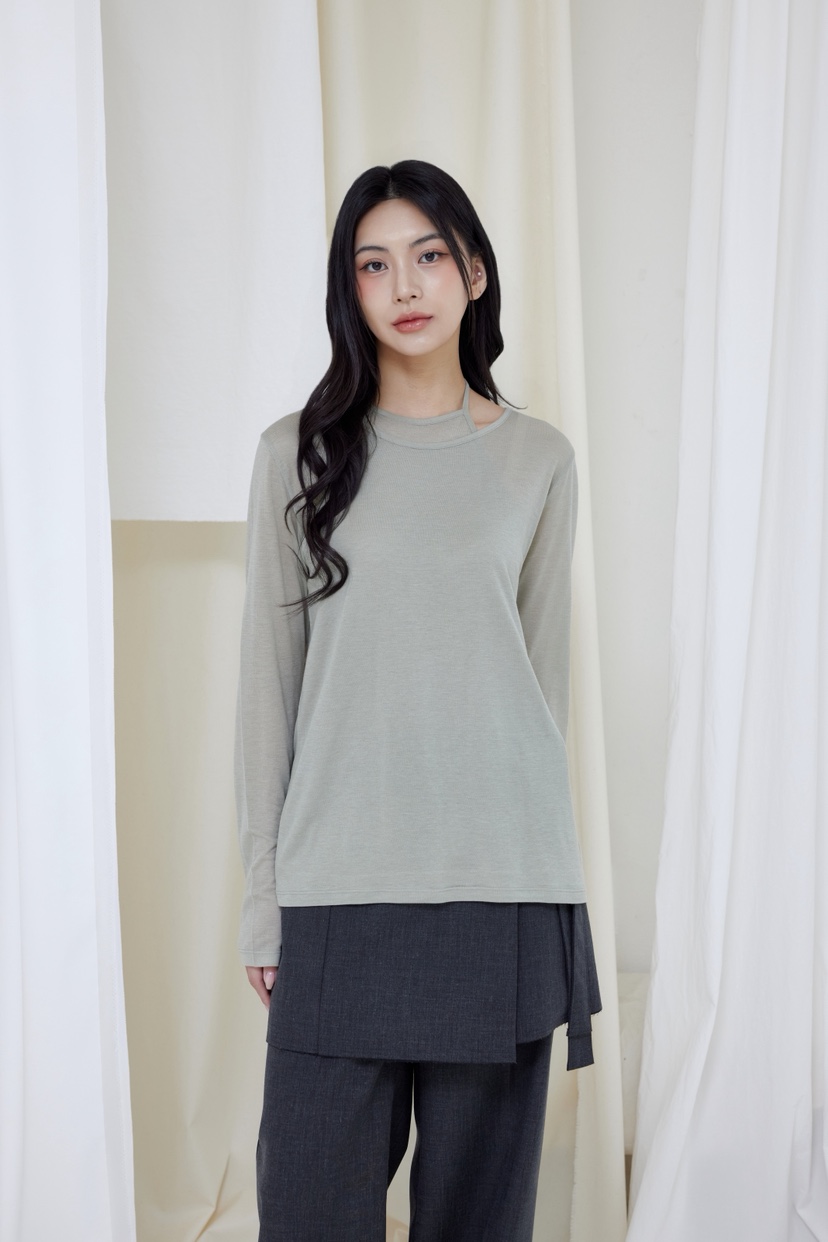 LE-PPL東大門代購女士新品推薦26春夏真品職業時尚長袖T恤LE-PPL長袖T恤