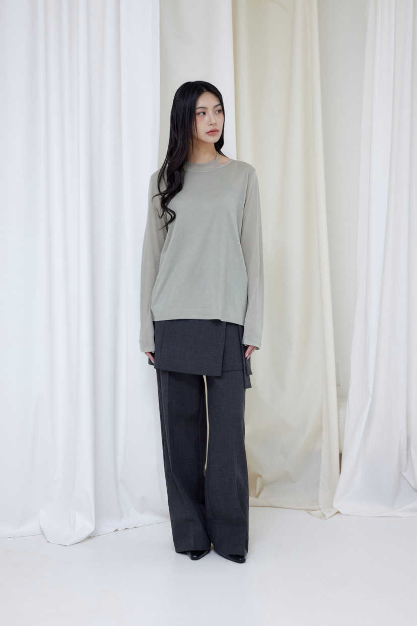 LE-PPL東大門代購女士新品推薦26春夏真品職業時尚長袖T恤LE-PPL長袖T恤