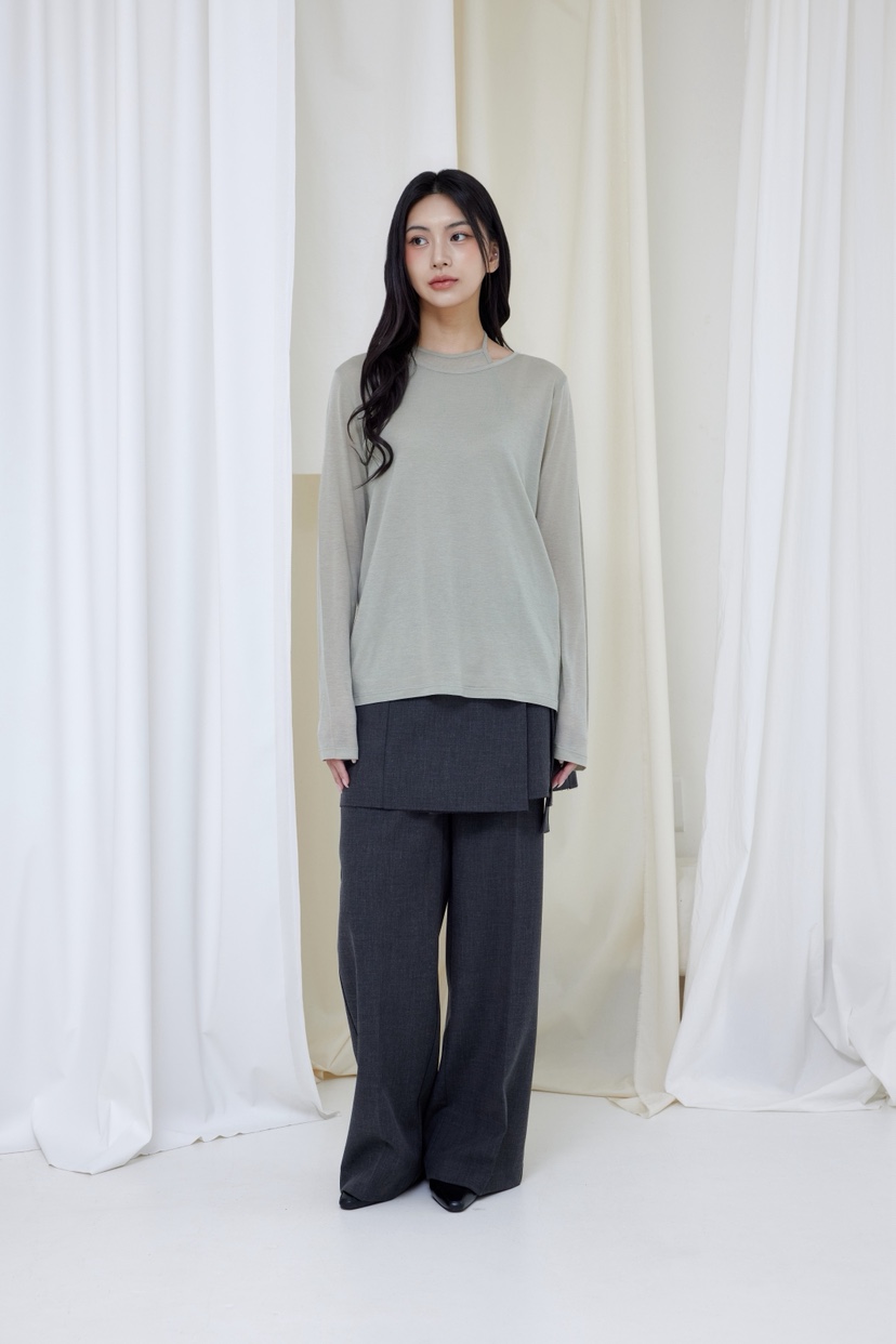 LE-PPL東大門代購女士新品推薦26春夏真品職業時尚長袖T恤LE-PPL長袖T恤