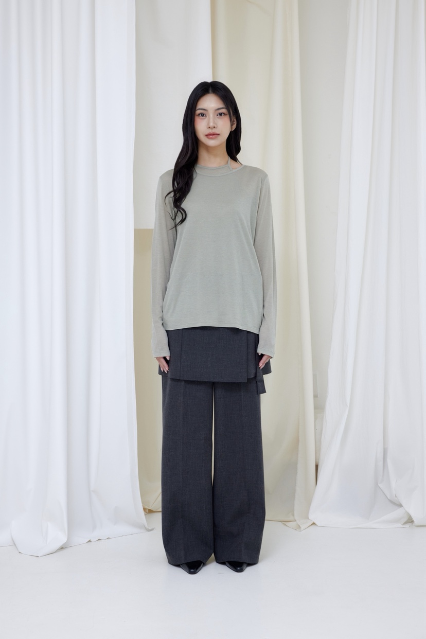 LE-PPL東大門代購女士新品推薦26春夏真品職業時尚長袖T恤LE-PPL長袖T恤