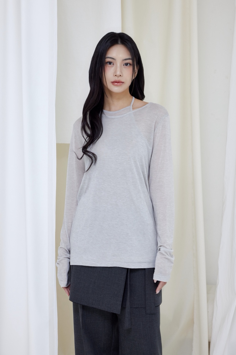 LE-PPL東大門代購女士新品推薦26春夏真品職業時尚長袖T恤LE-PPL長袖T恤圖色2