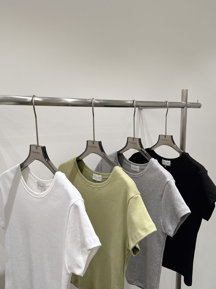 BINUS韓國直郵女士新品推薦真品人氣職業時尚休閑T恤修身BINUST恤