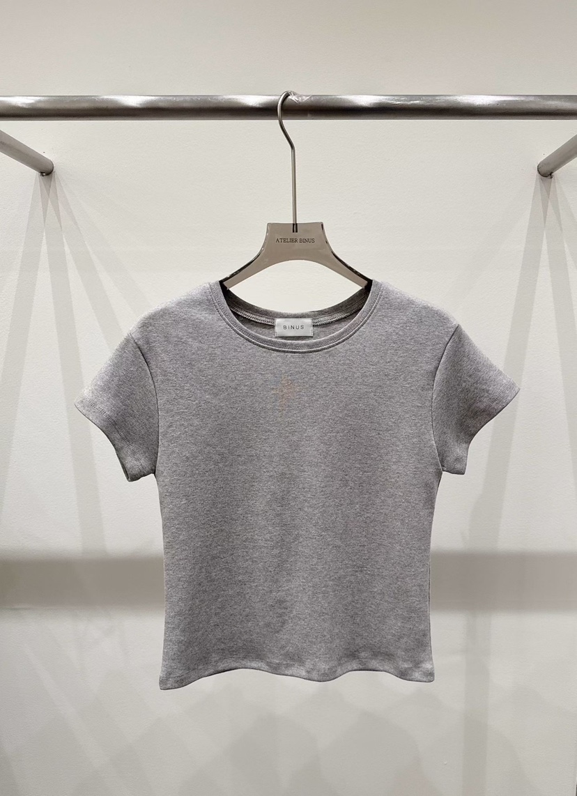 BINUS韓國直郵女士新品推薦真品人氣職業時尚休閑T恤修身BINUST恤圖色2