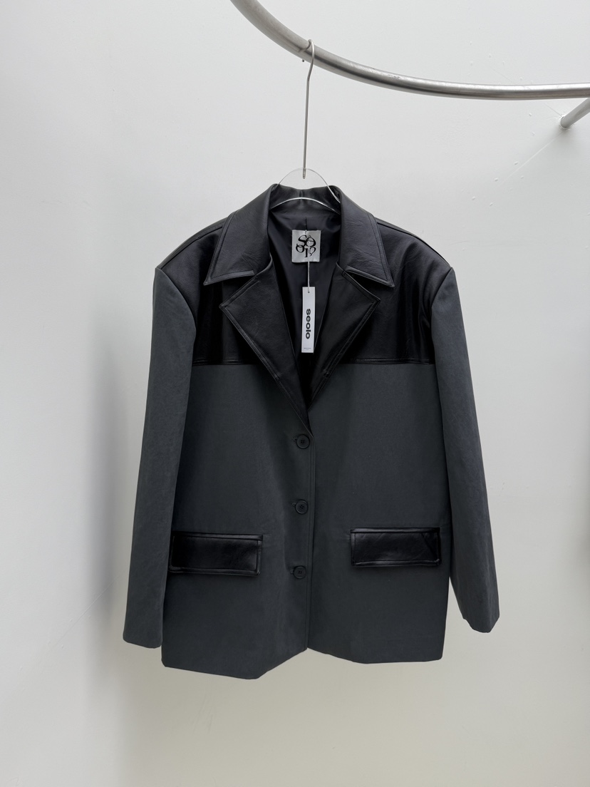 SEOLO韓國直郵女裝新品休閑時尚真品職業推薦人氣夾克皮革棉Seolo seoul夾克