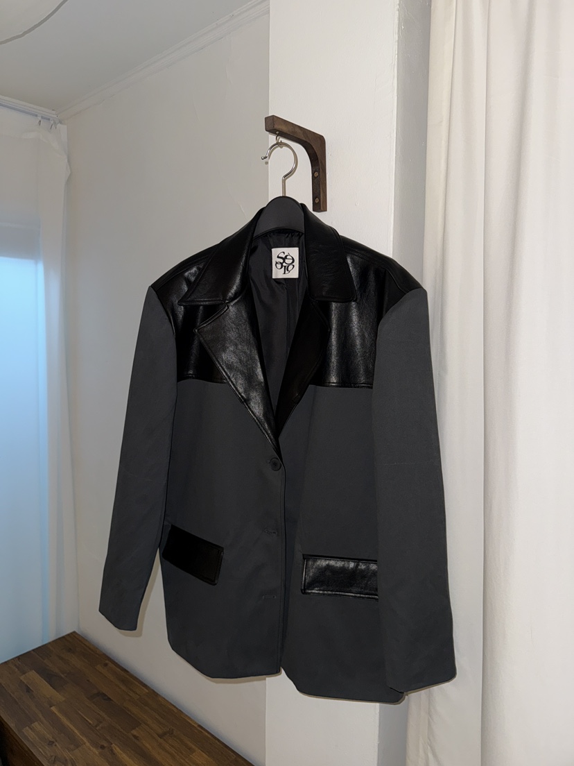 SEOLO韓國直郵女裝新品休閑時尚真品職業推薦人氣夾克皮革棉Seolo seoul夾克