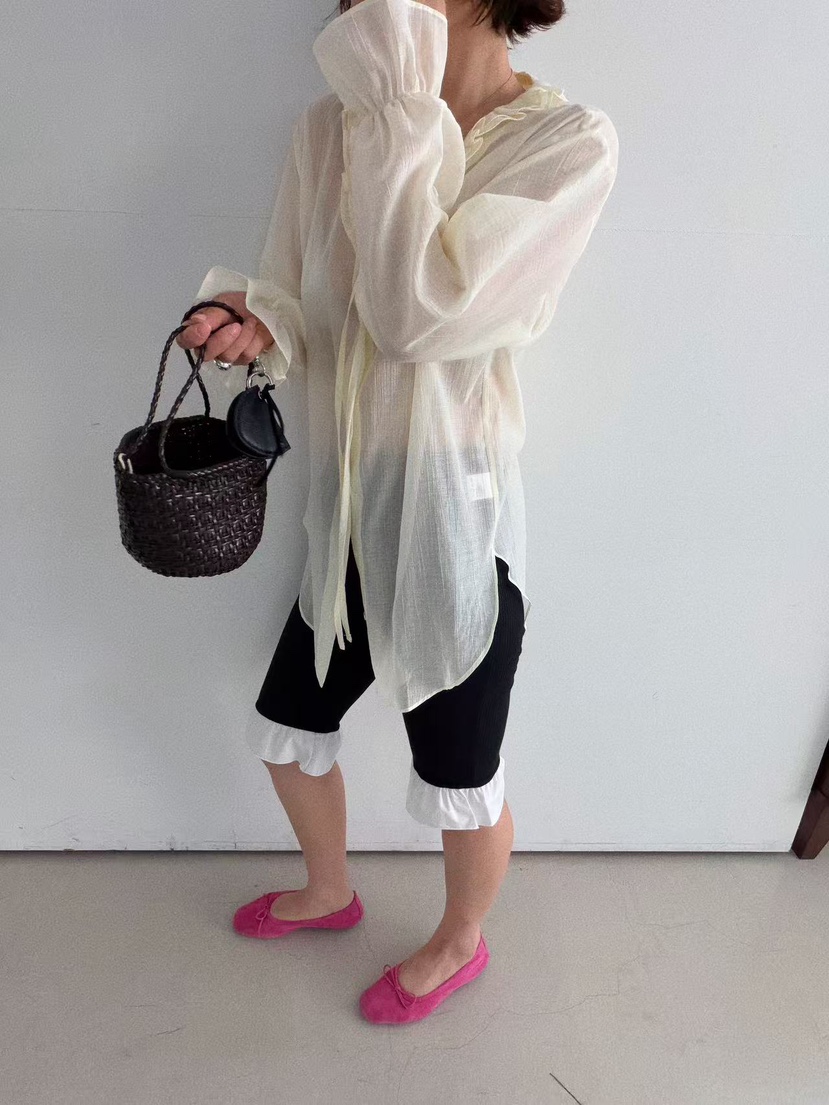 OLI SEOUL東大門實拍女裝新款熱賣職業人氣26春夏襯衫蕾絲衫OLI SEOUL襯衫/蕾絲衫