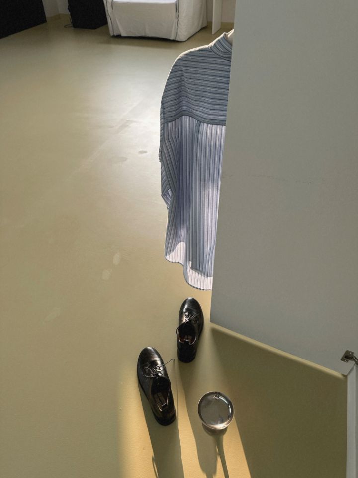 MARE韓國直郵女裝新款時尚推薦熱賣真品襯衫蕾絲衫刺繡條紋MARE襯衫/蕾絲衫