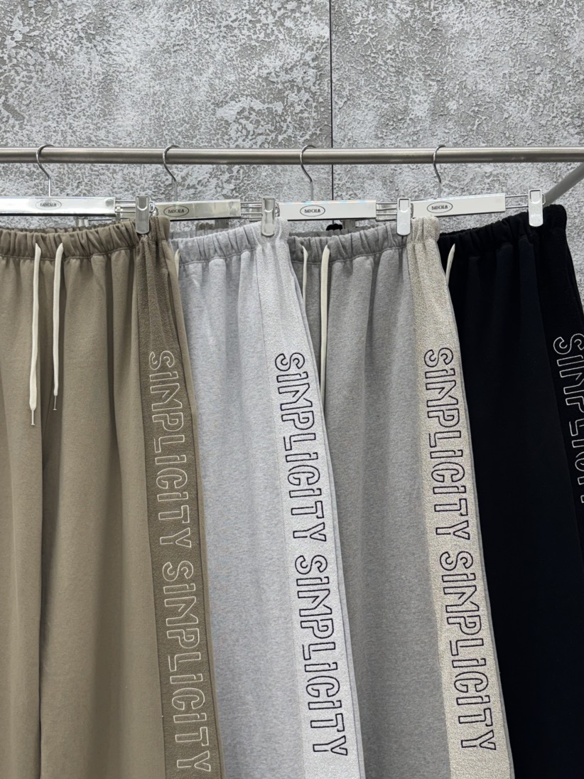 BADCALM韓國直郵女士新款熱賣時尚26春夏人氣真品休閑褲刺繡BADCALM休閑褲