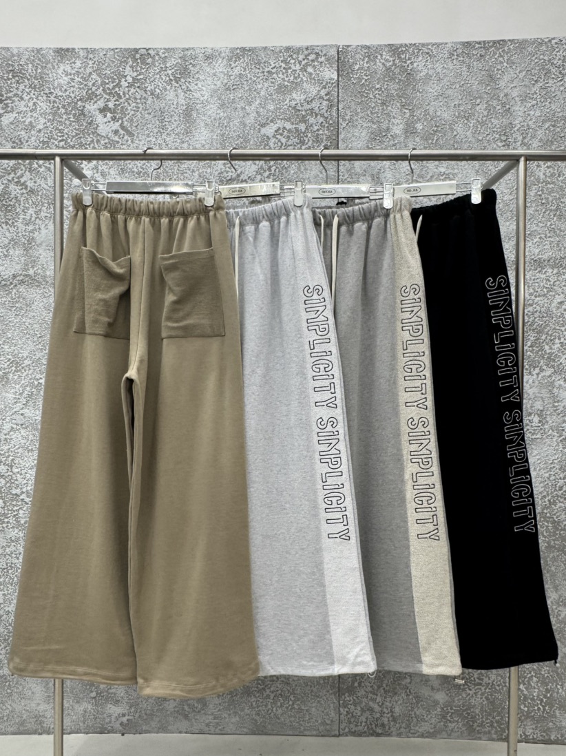 BADCALM韓國直郵女士新款熱賣時尚26春夏人氣真品休閑褲刺繡BADCALM休閑褲