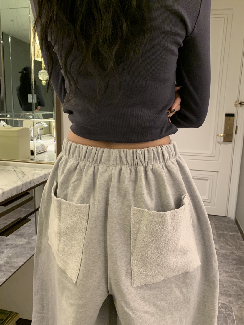 BADCALM韓國直郵女士新款熱賣時尚26春夏人氣真品休閑褲刺繡BADCALM休閑褲