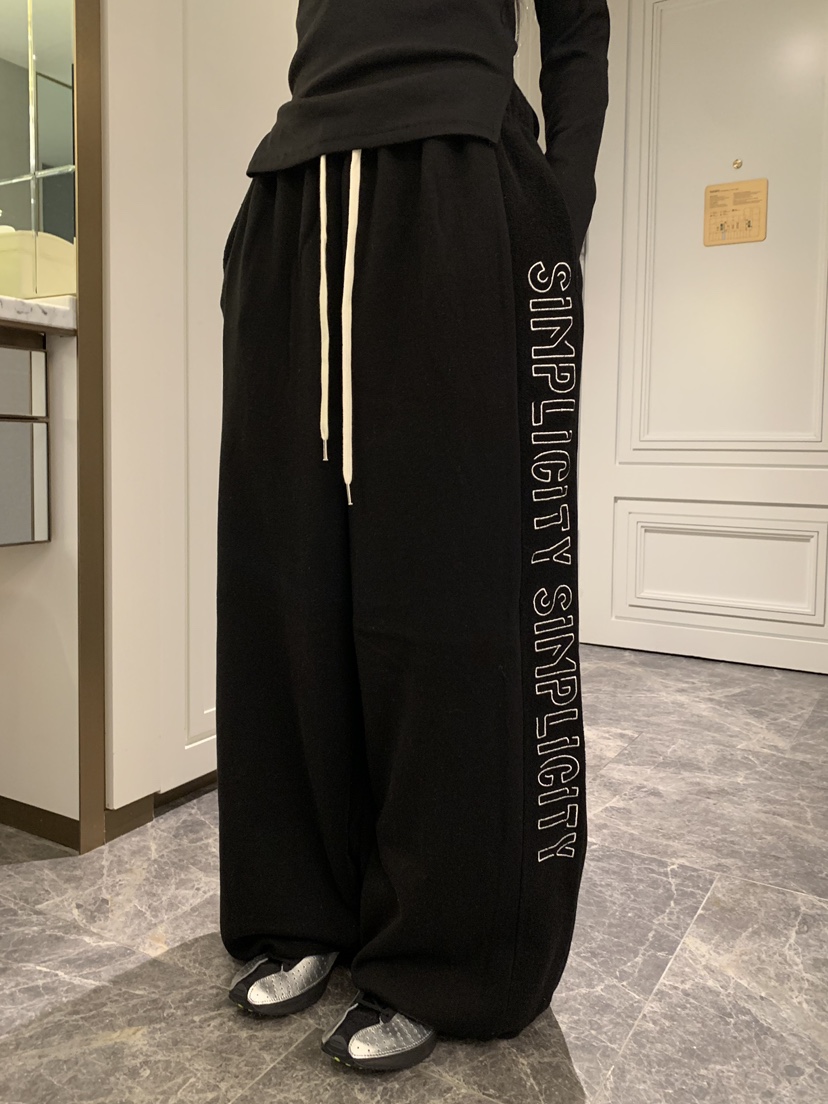 BADCALM韓國直郵女士新款熱賣時尚26春夏人氣真品休閑褲刺繡BADCALM休閑褲