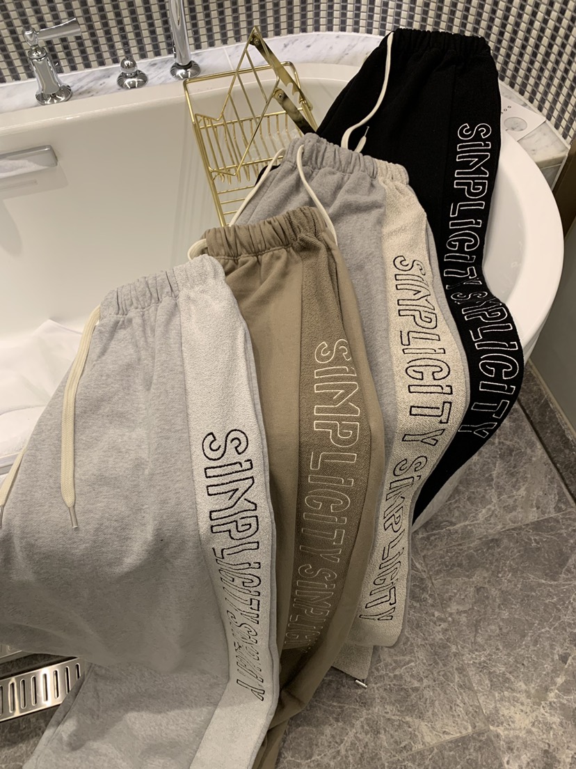 BADCALM韓國直郵女士新款熱賣時尚26春夏人氣真品休閑褲刺繡BADCALM休閑褲