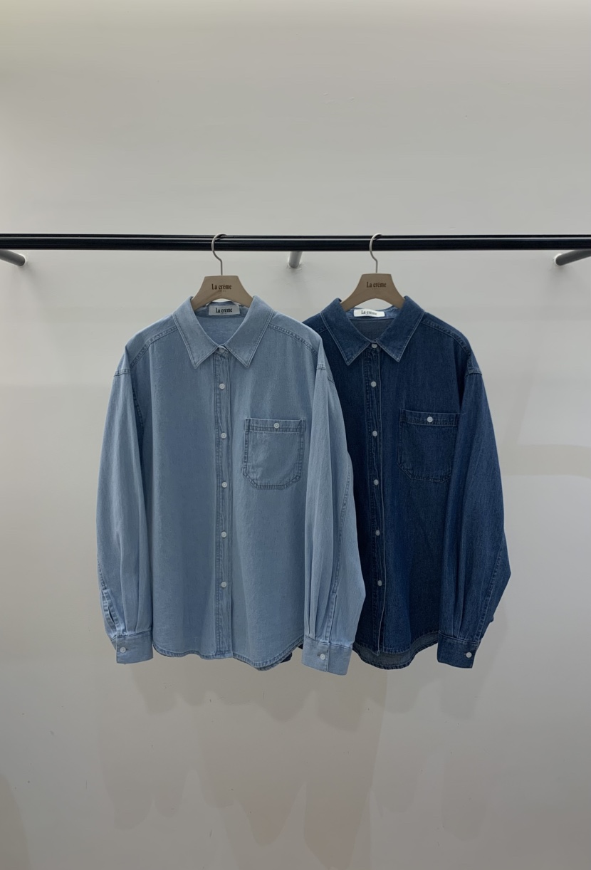 LA CREME韓國代購女士新品職業26春夏熱賣襯衫蕾絲衫口袋LA CREME襯衫/蕾絲衫