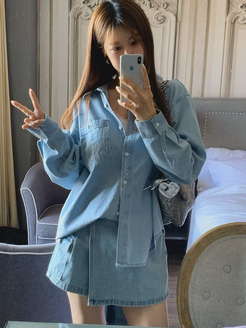 LA CREME韓國代購女士新品職業26春夏熱賣襯衫蕾絲衫口袋LA CREME襯衫/蕾絲衫