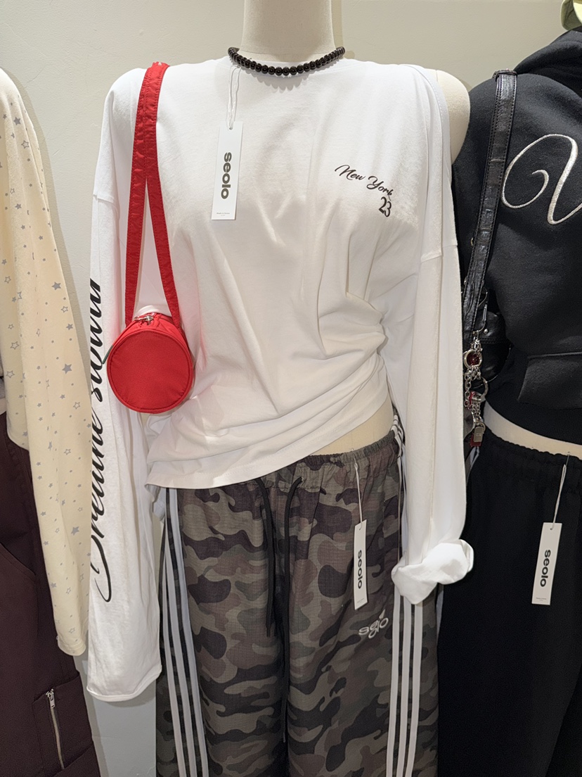 SEOLO東大門代購女裝新品休閑時尚26春夏熱賣推薦長袖T恤Seolo seoul長袖T恤