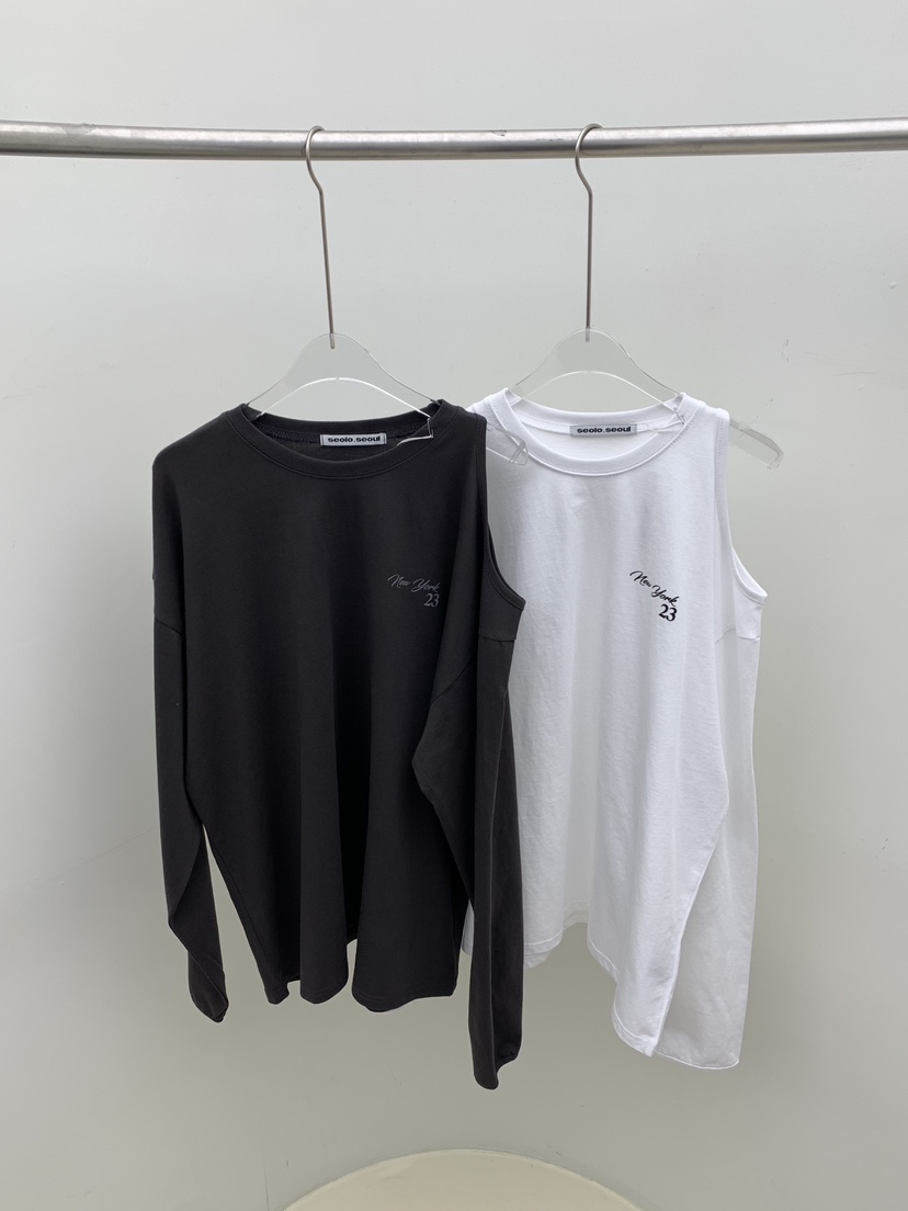 SEOLO東大門代購女裝新品休閑時尚26春夏熱賣推薦長袖T恤Seolo seoul長袖T恤