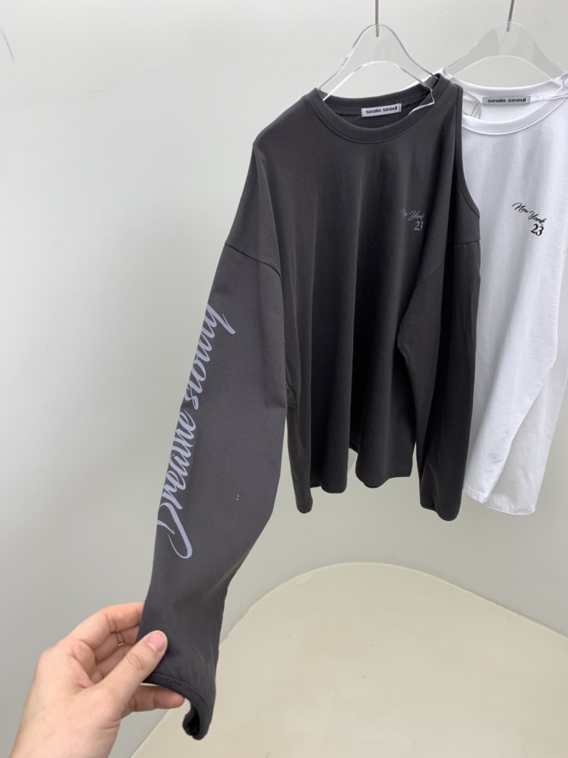 SEOLO東大門代購女裝新品休閑時尚26春夏熱賣推薦長袖T恤Seolo seoul長袖T恤