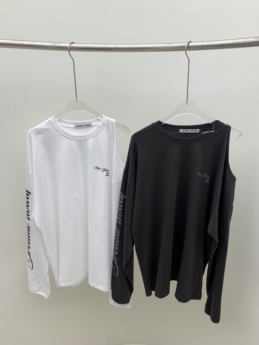 SEOLO東大門代購女裝新品休閑時尚26春夏熱賣推薦長袖T恤Seolo seoul長袖T恤