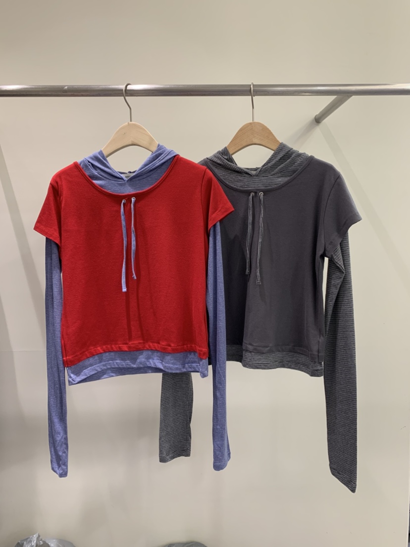 ZITTEN東大門實拍女裝新款職業推薦26春夏時尚長袖T恤假兩件ZITTEN長袖T恤