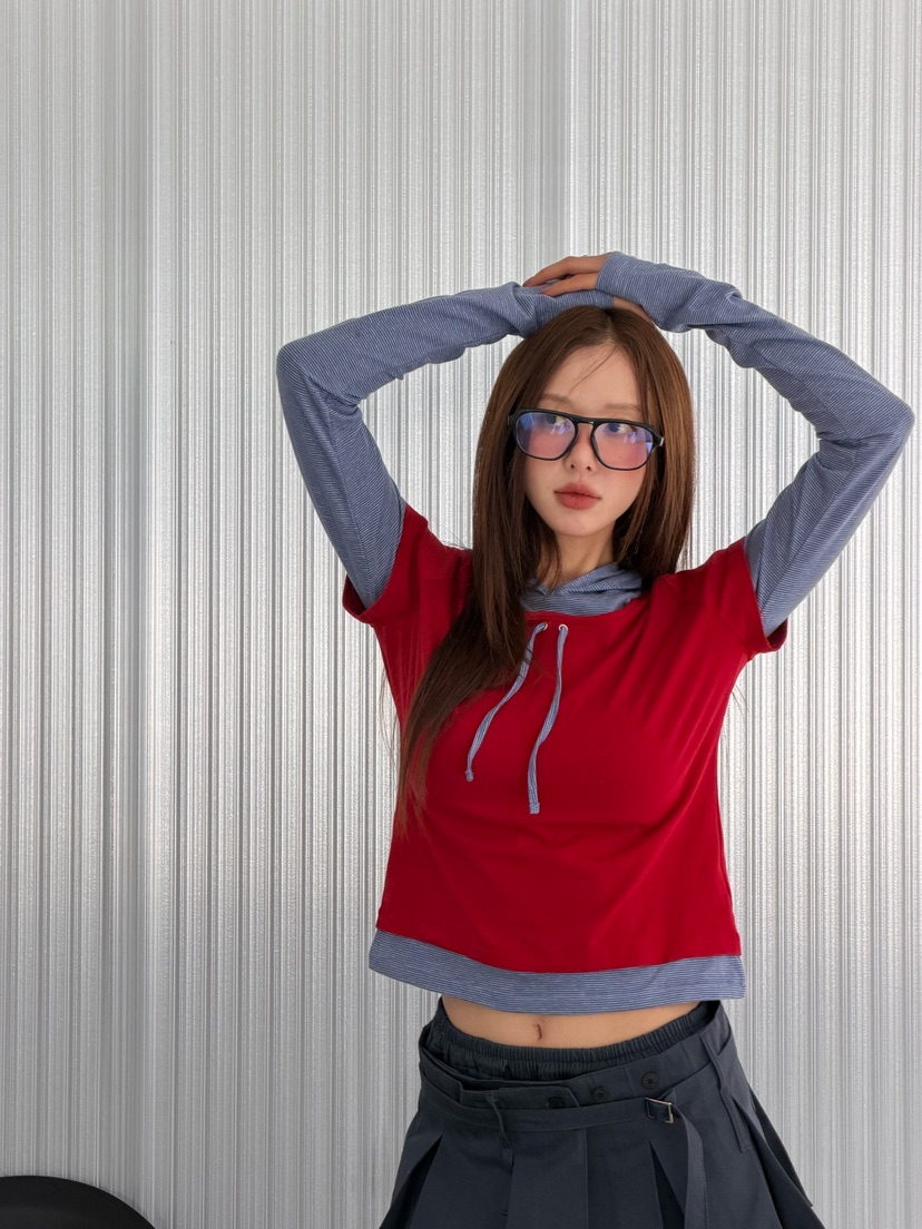 ZITTEN東大門實拍女裝新款職業推薦26春夏時尚長袖T恤假兩件ZITTEN長袖T恤