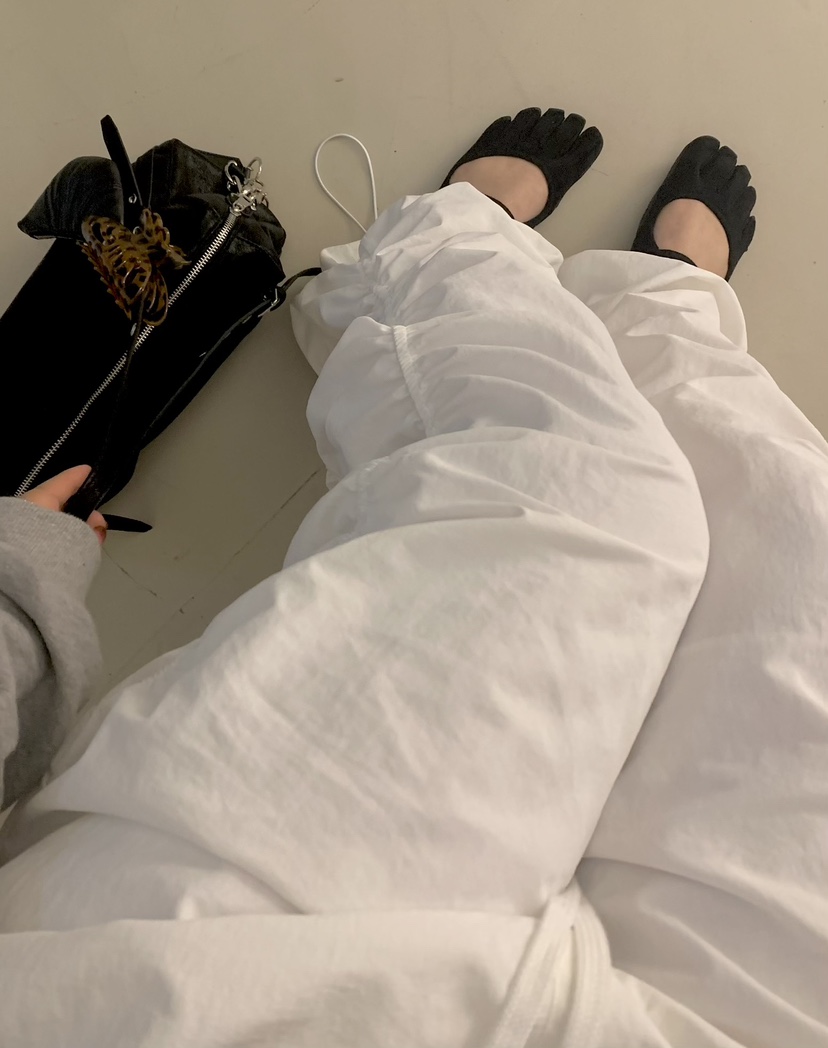 SEOLO韓國代購女裝新品26春夏熱賣真品人氣休閑褲尼龍褶皺Seolo seoul休閑褲