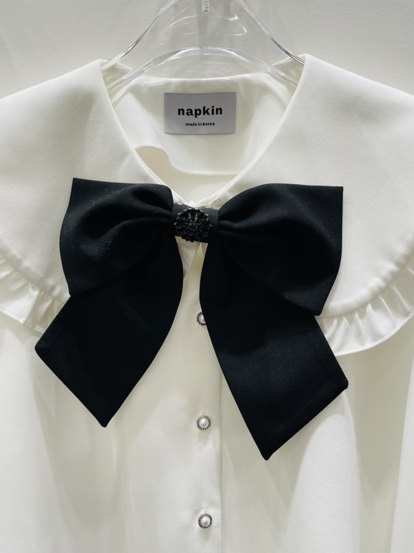 NAPKIN東大門代購女裝新款真品26春夏職業推薦襯衫蕾絲衫NAPKIN襯衫/蕾絲衫