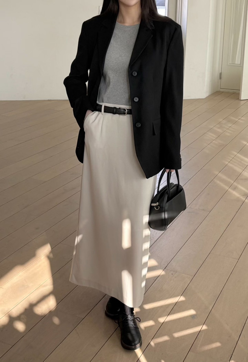 BINUS東大門直郵女裝新品26春夏人氣休閑推薦熱賣職業長裙BINUS長裙