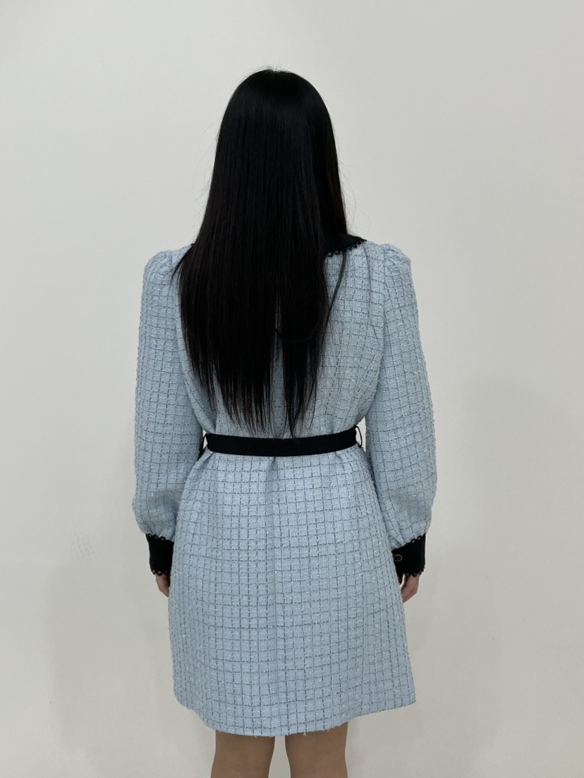 NAPKIN韓國直郵女士新品職業人氣熱賣時尚休閑連衣裙格紋NAPKIN連衣裙