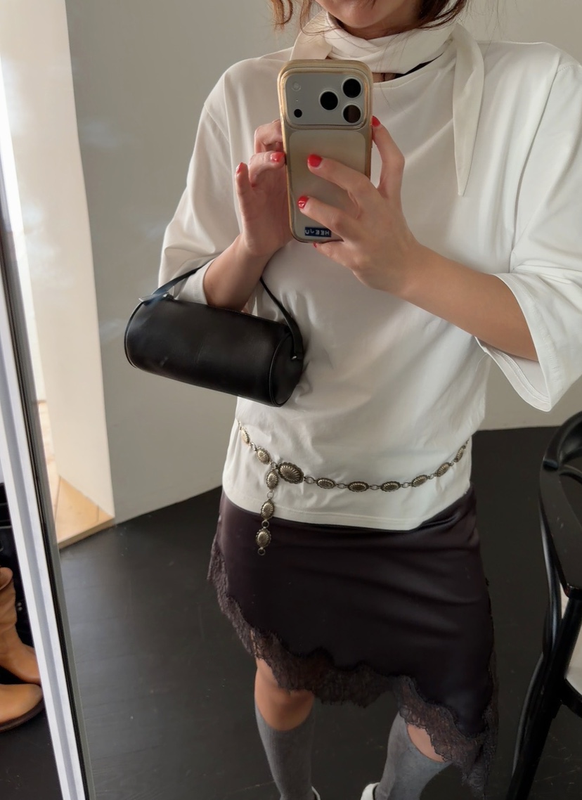 DE VENTI韓國直郵女士新款熱賣推薦時尚人氣長袖T恤圍巾DE VENTI長袖T恤