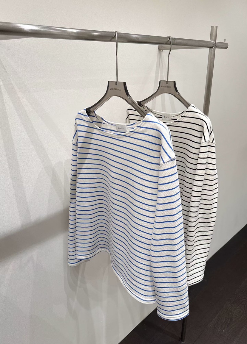 BINUS韓國直郵女士新品26春夏時尚真品人氣休閑職業長袖T恤BINUS長袖T恤