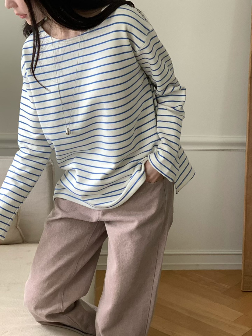 BINUS韓國直郵女士新品26春夏時尚真品人氣休閑職業長袖T恤BINUS長袖T恤