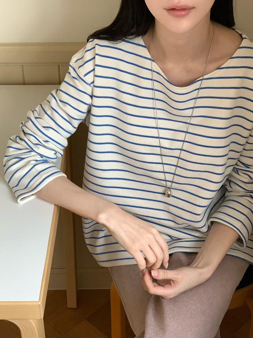 BINUS韓國直郵女士新品26春夏時尚真品人氣休閑職業長袖T恤BINUS長袖T恤