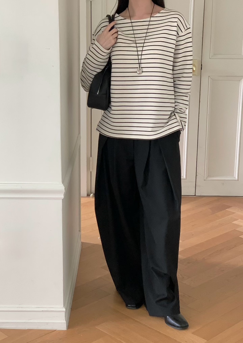 BINUS韓國直郵女士新品26春夏時尚真品人氣休閑職業長袖T恤BINUS長袖T恤